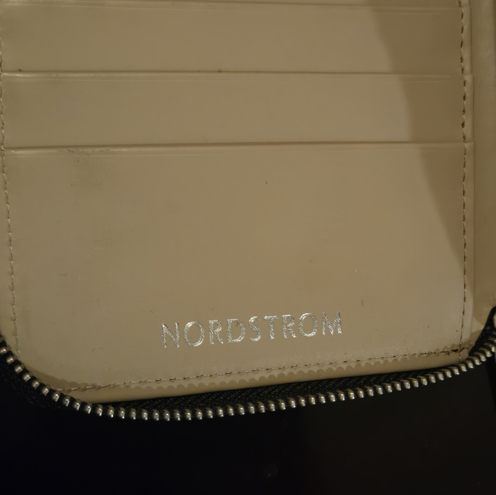 Nordstrom Brand Zip Saffiano Leather Wallet with Wristlet Strap - Picture 5 of 12